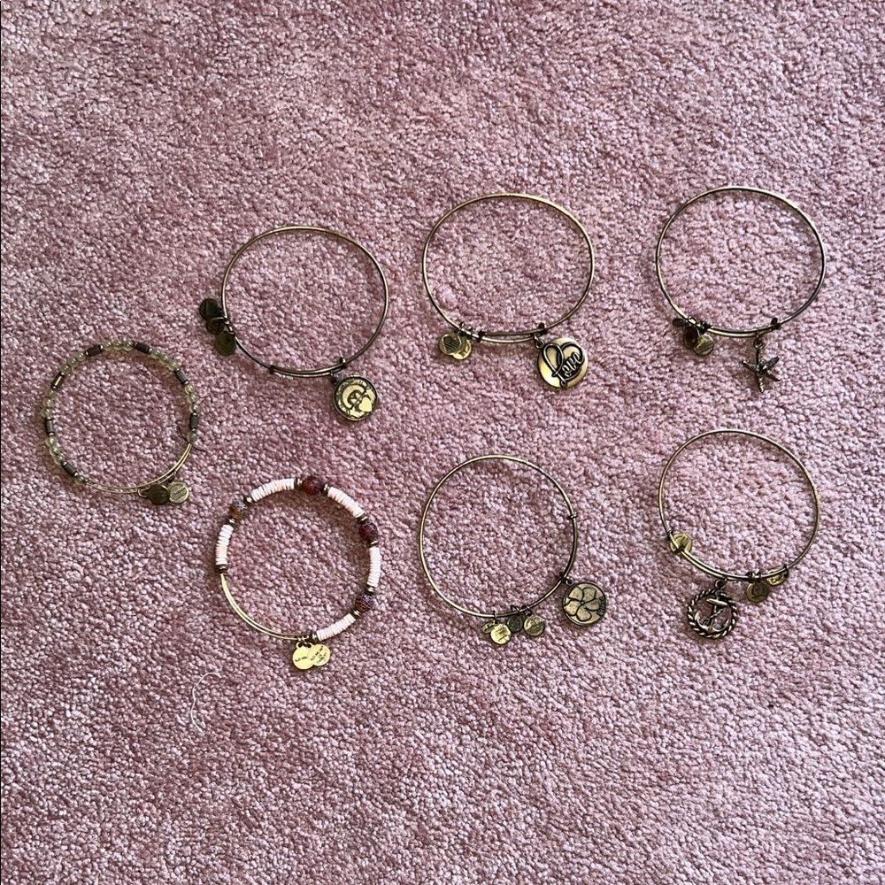 Alex and Ani Gold Charm Bracelet Collection